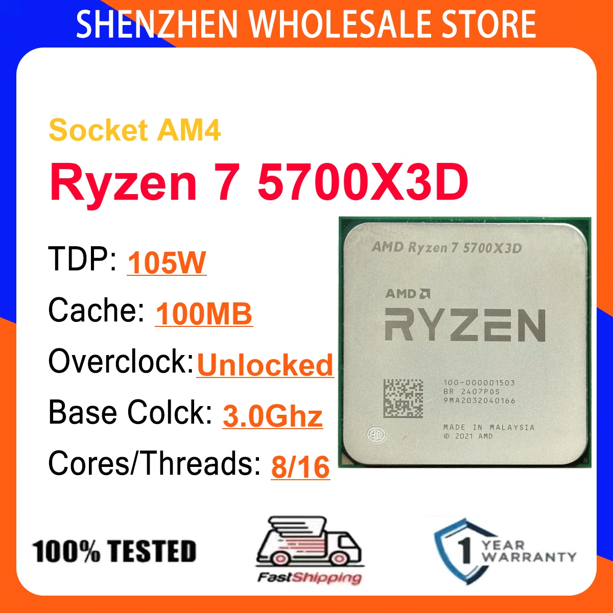 Amd Cpu Ryzen 7 - AMD Ryzen 7 5700X3D 8-rdzeniowy 16-wątkowy