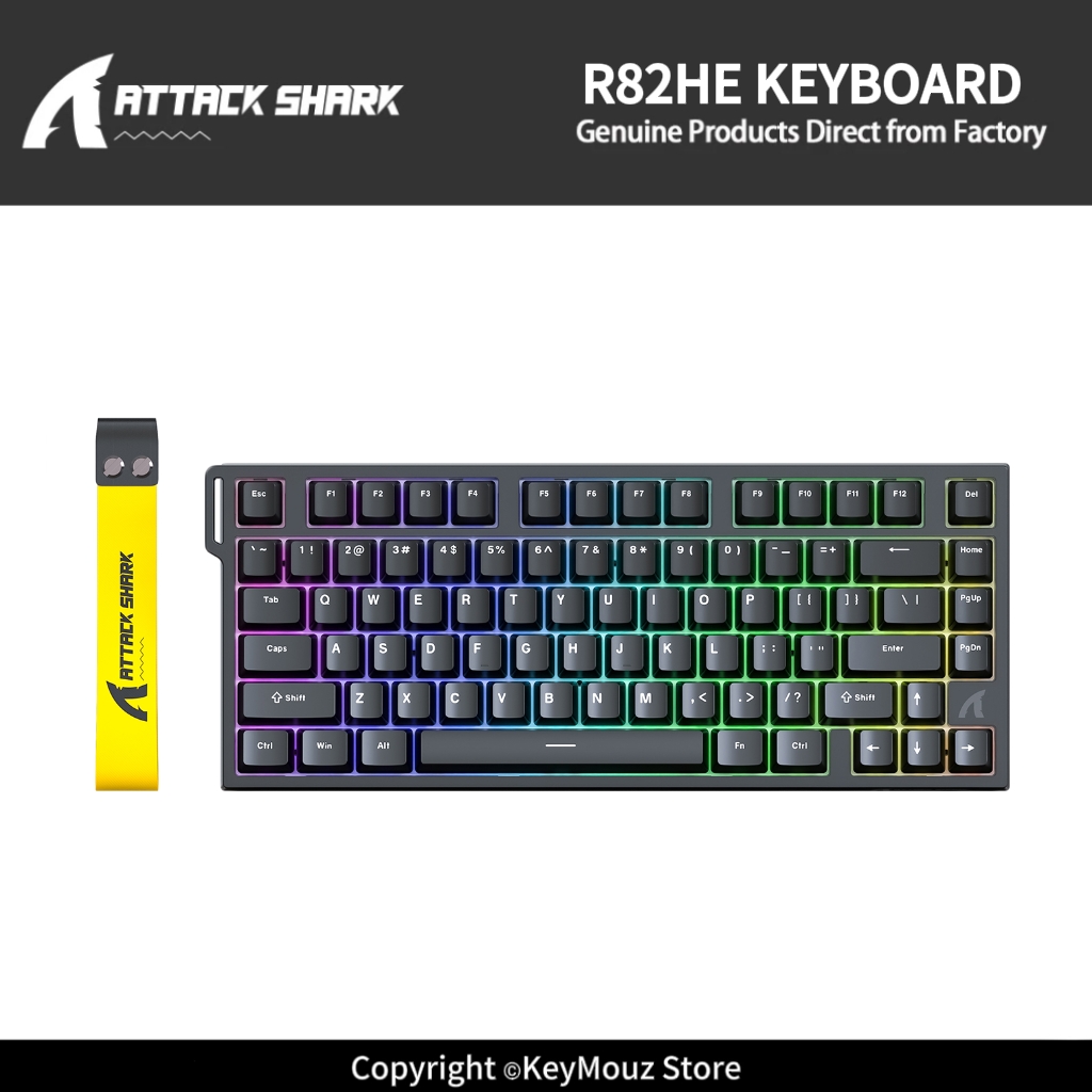 Gaming Keyboard Hot Swappable - ATTACK SHARK R82HE Przewodowa klawiatura mechaniczna
