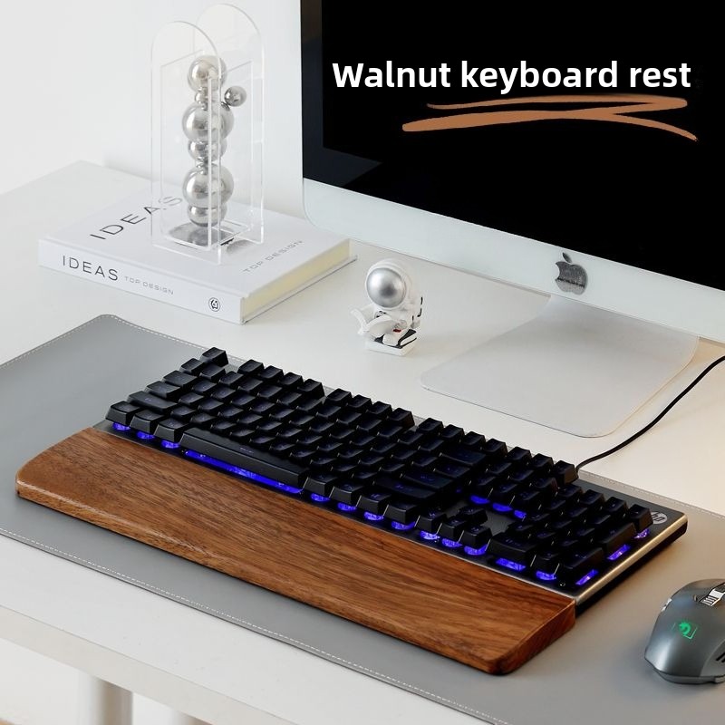 Gaming Keyboard Nearby - Podkładka pod nadgarstek z litego drewna