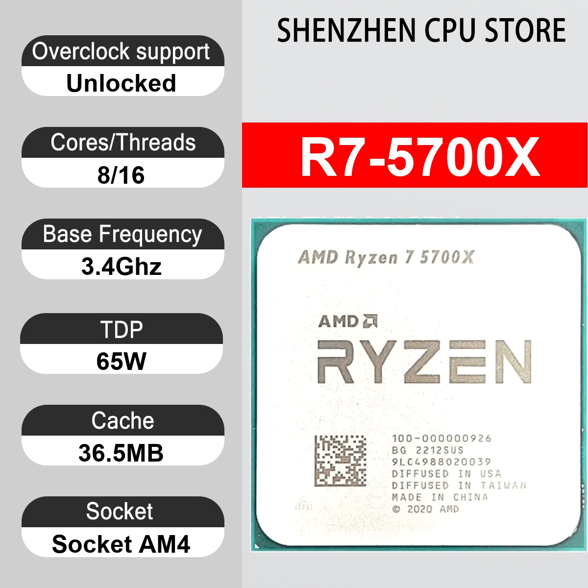 Amd Cpu Ryzen 7 - AMD Ryzen 7 5700X 8-rdzeniowy 16-wątkowy