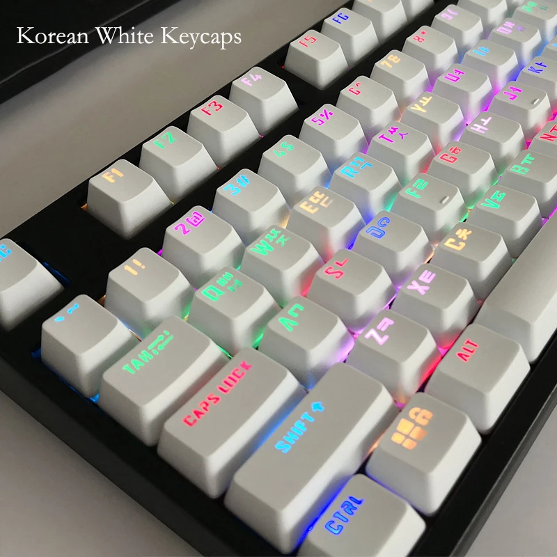 Keyboard Gaming Blue Switch - 104 klawisze rosyjski koreański podświetlane klawisze