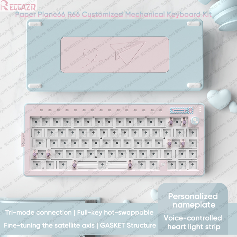 RECCAZR R66 Paper Plane66 Zest – Gaming Keyboard Hot Swappable recenzja i cena
