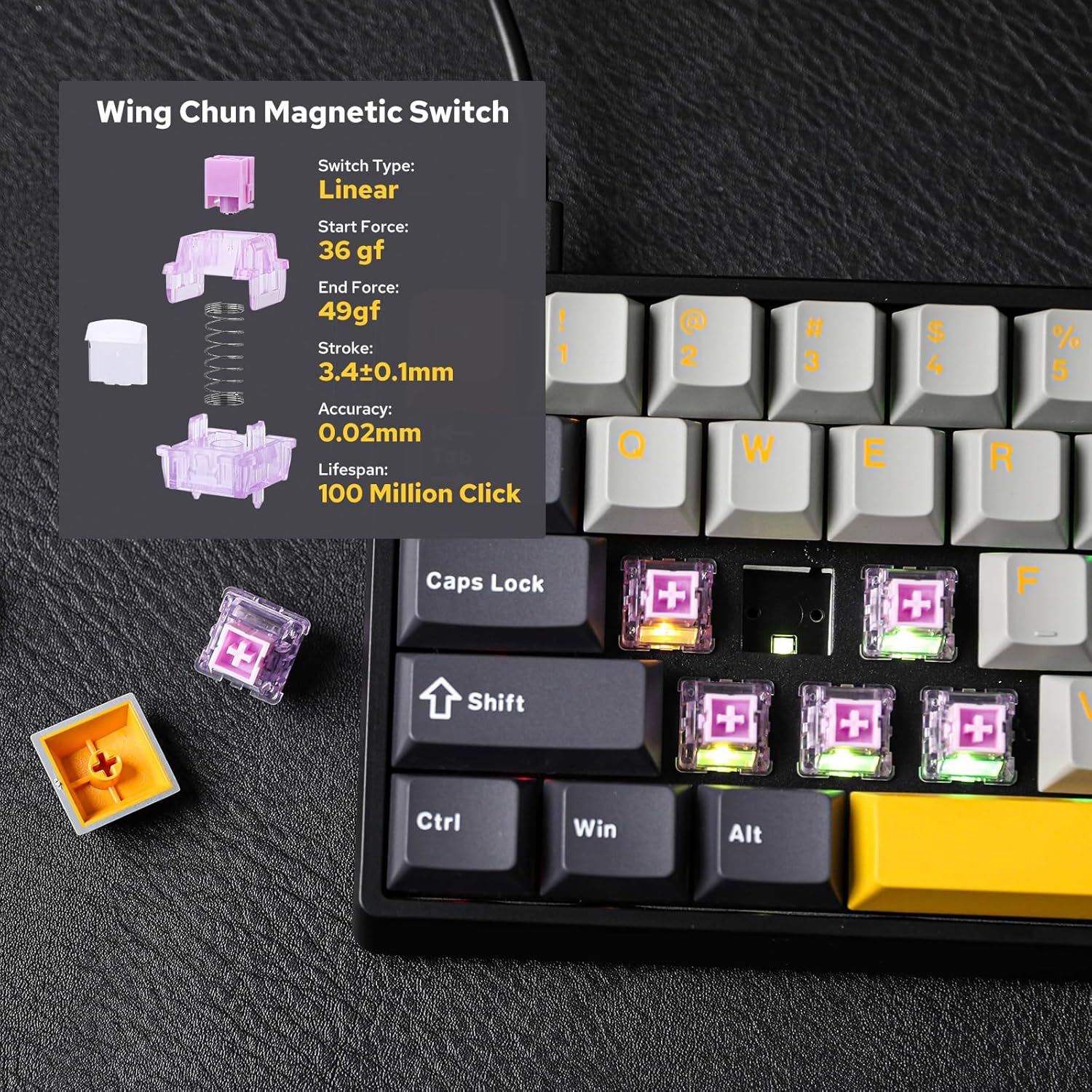 AULA WIN60 HE 60% Max Pro Klaw – Gaming Keyboard Hot Swappable recenzja i cena