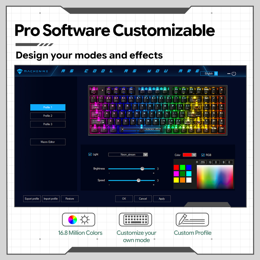 Machenike K500-B94 V2 Przewodo – Gaming Keyboard Hot Swappable recenzja i cena